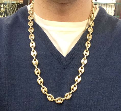 gucci chains gold|puffed gucci link gold chain.